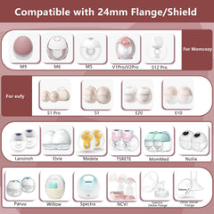 BDICOVE flange inserts 22mm triangle-cutout shows faster milk entry and reduced backflow.