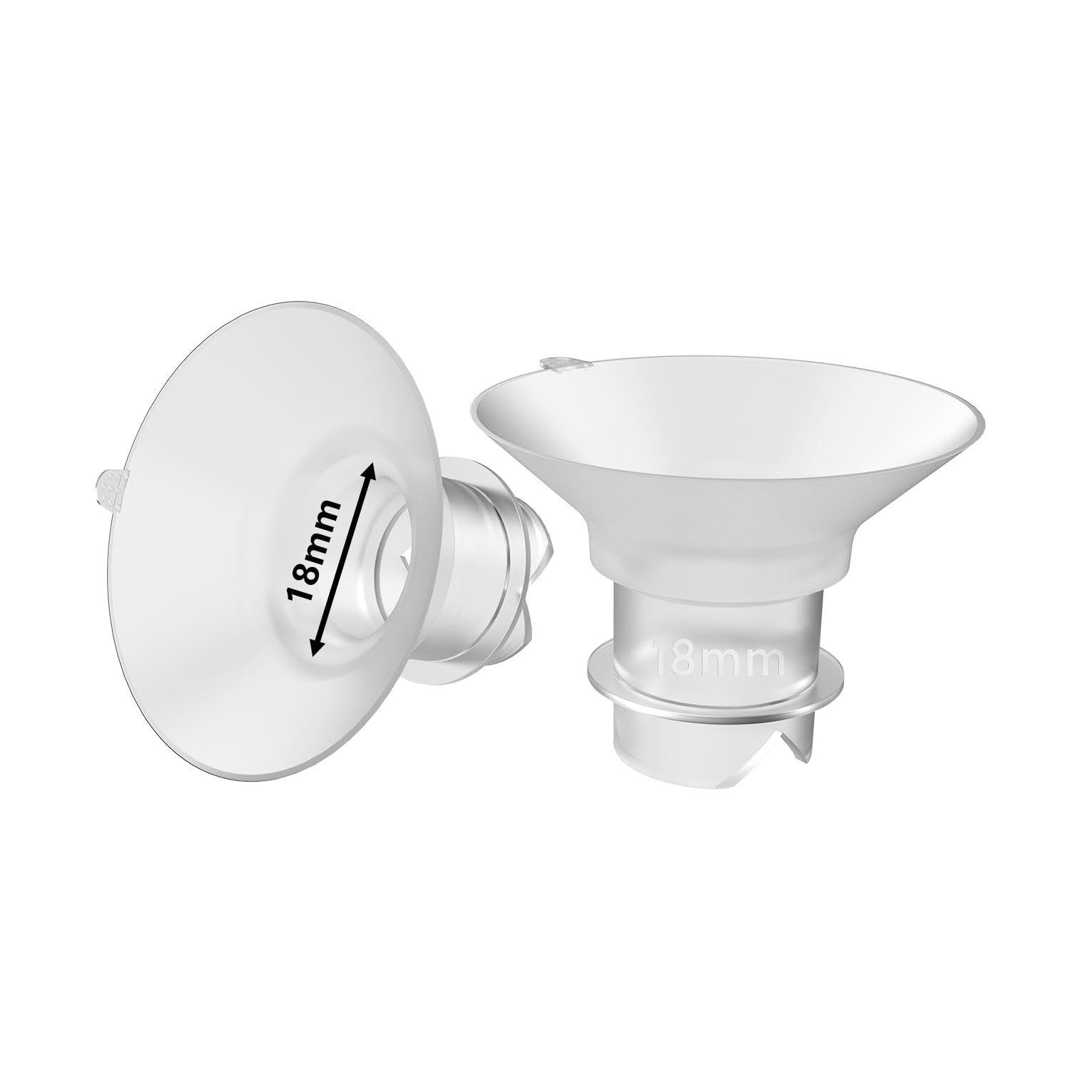 BDICOVE flange inserts demonstrate 24mm compatibility for versatile pumps and comfortable fit.
