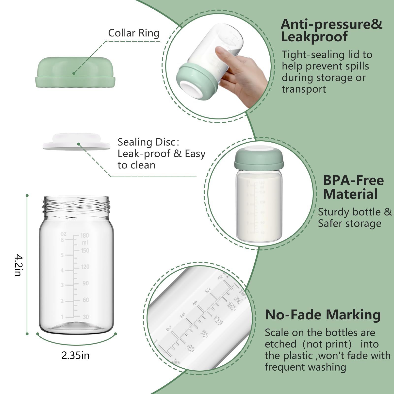 BDICOVE leak-proof lid protects milk during travel and freezing