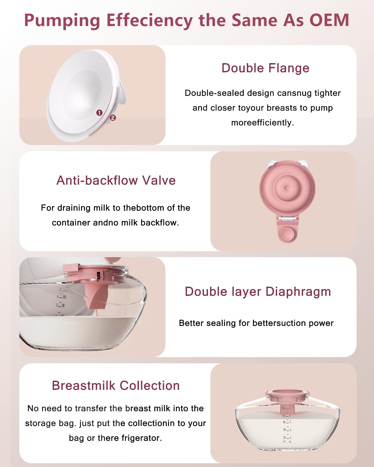 BDICOVE M9 red diaphragm for steady pumping performance