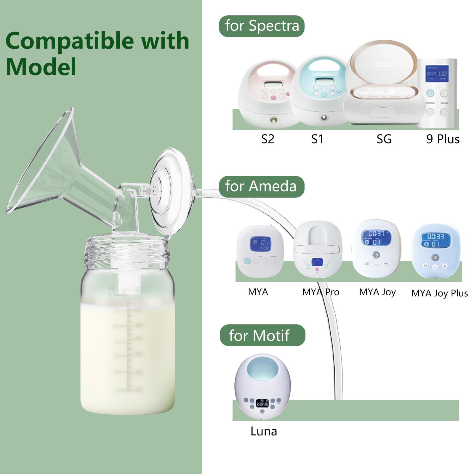 BDICOVE wide-neck compatibility with Spectra S1/S2 for seamless pumping