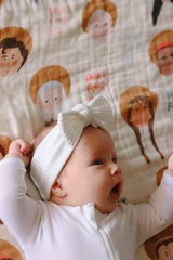 Be A Heart muslin blanket folded, gift-ready presentation