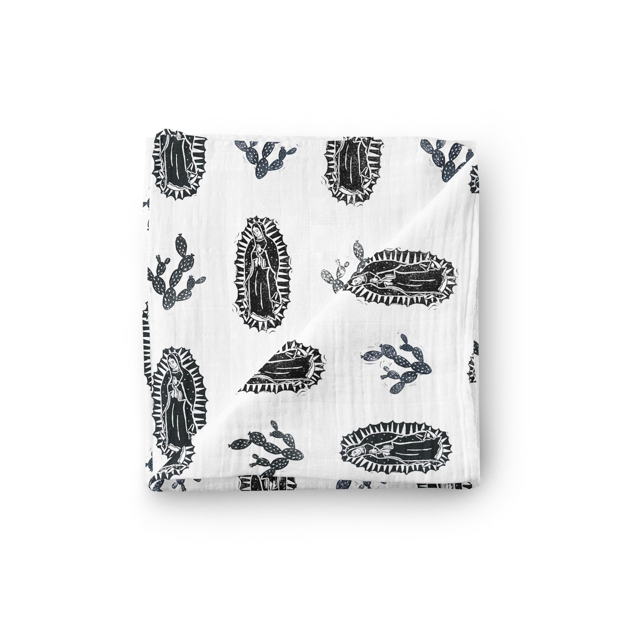 Be A Heart Our Lady of Guadalupe swaddle blanket is soft and newborn-friendly