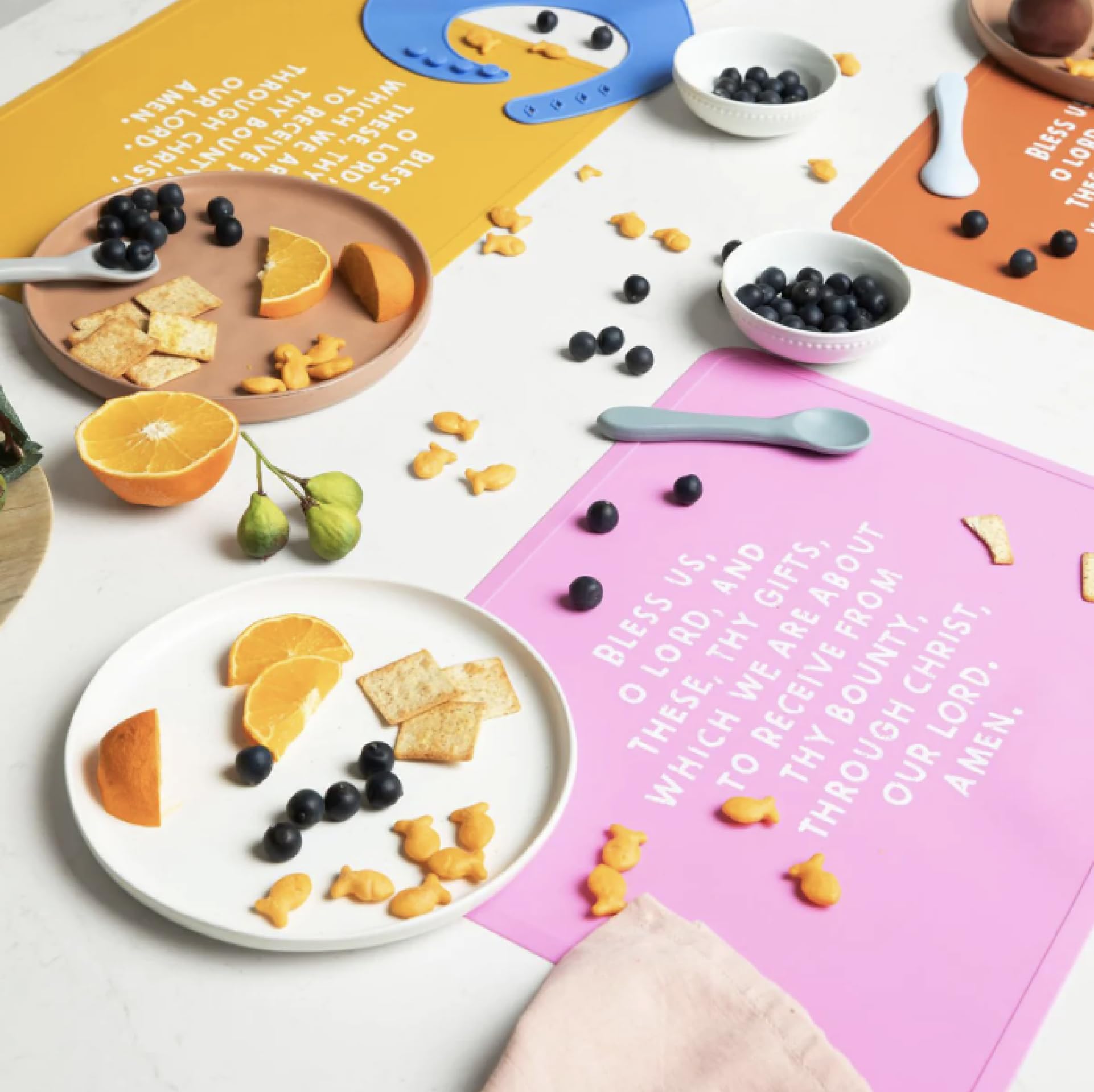 Be A Heart silicone placemat non-slip surface preventing slips during meals.