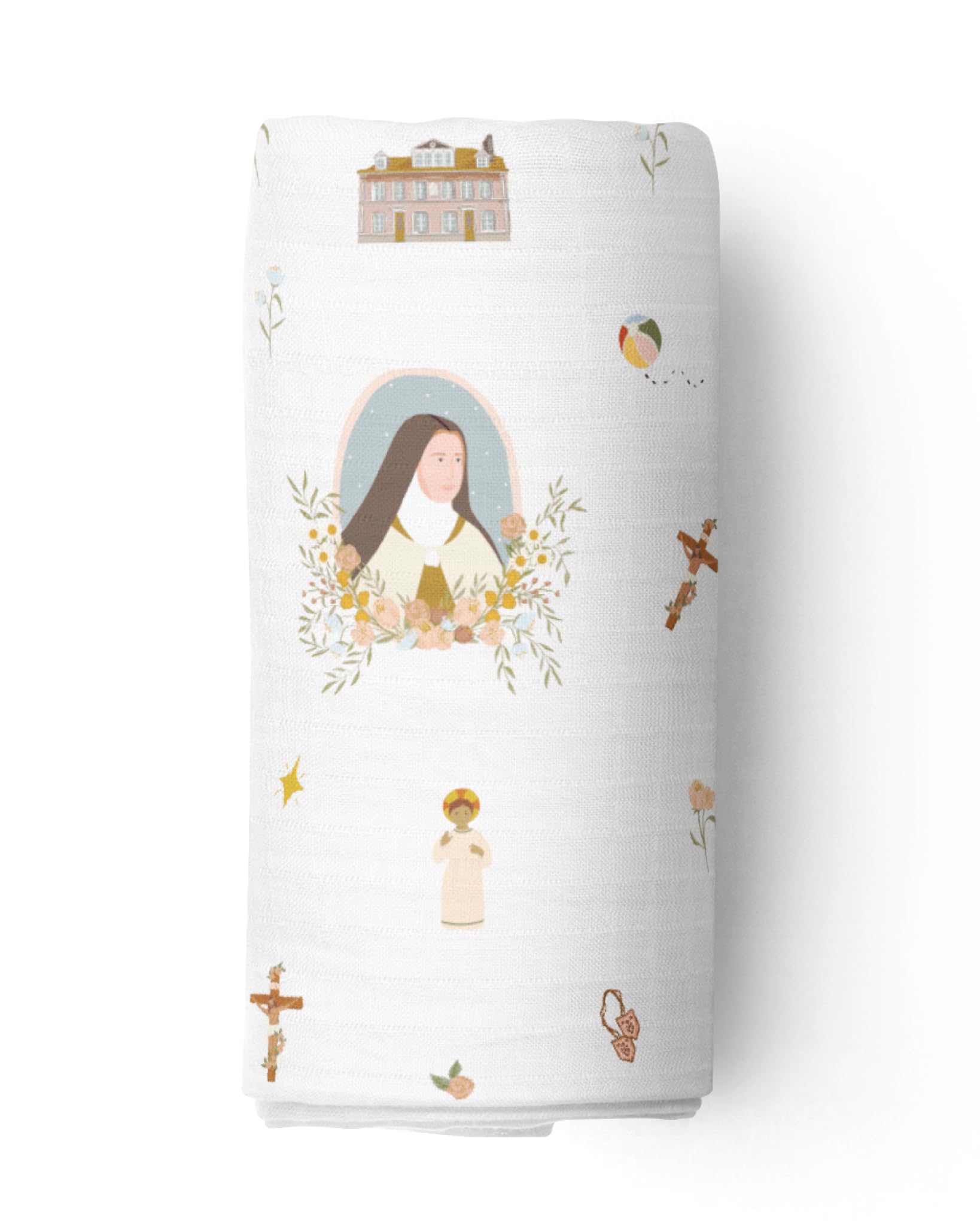 Be A Heart swaddle used as infant-to-toddler blanket for versatile cuddling.