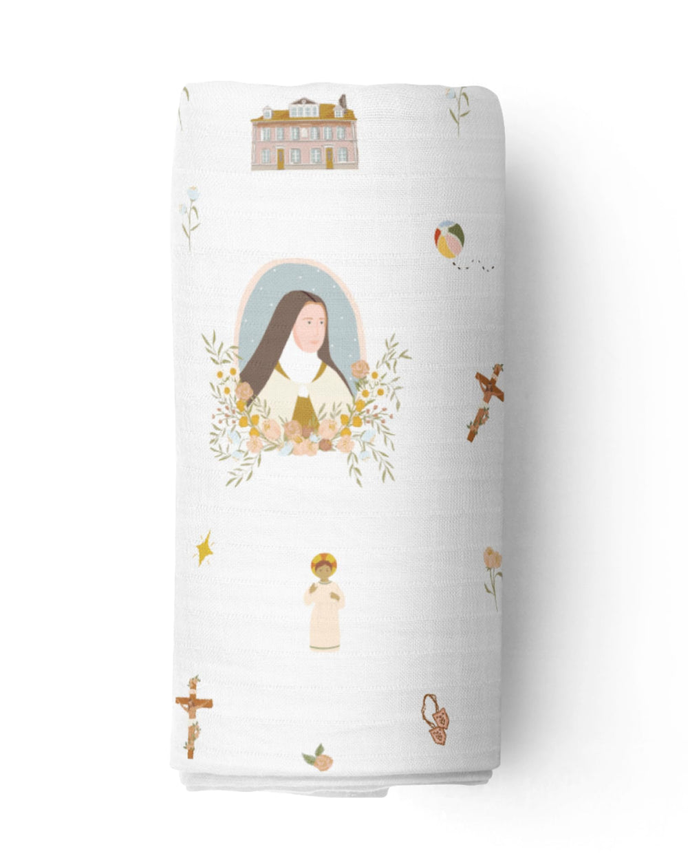 Be A Heart swaddle used as infant-to-toddler blanket for versatile cuddling.