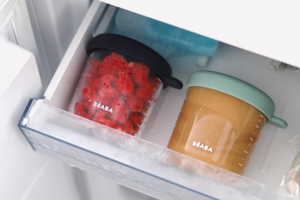 BEABA Sunrise freezer-safe icon emphasizes durable storage and long-term freezing