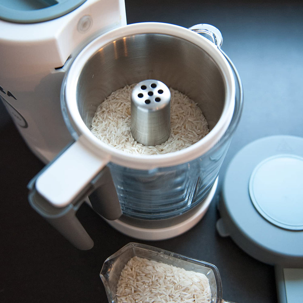 BEABA Babycook Neo batch cooking setup for preparing multiple meals efficiently.