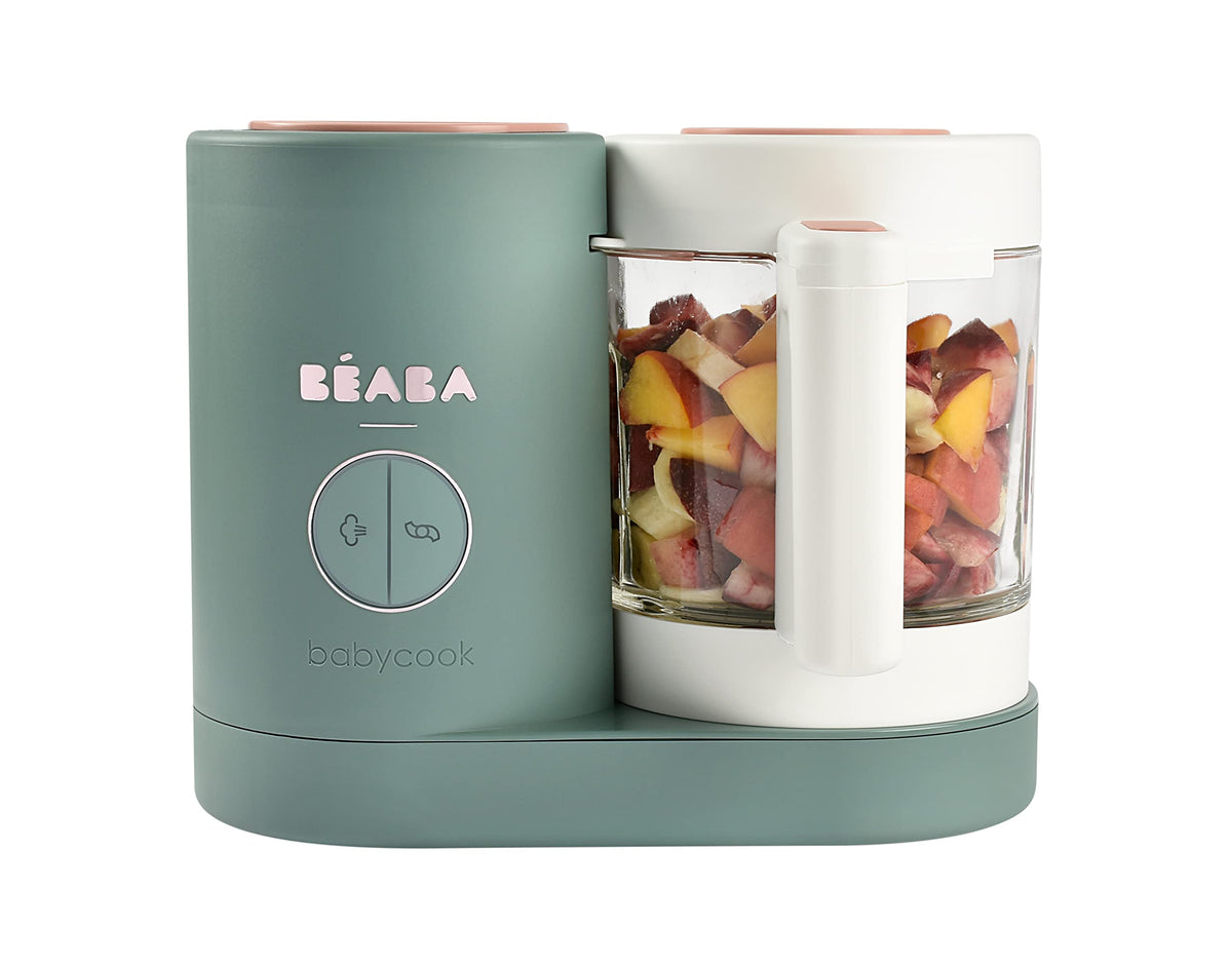 BEABA Babycook Neo glass bowl closeup showing non-toxic glass for clean baby meals