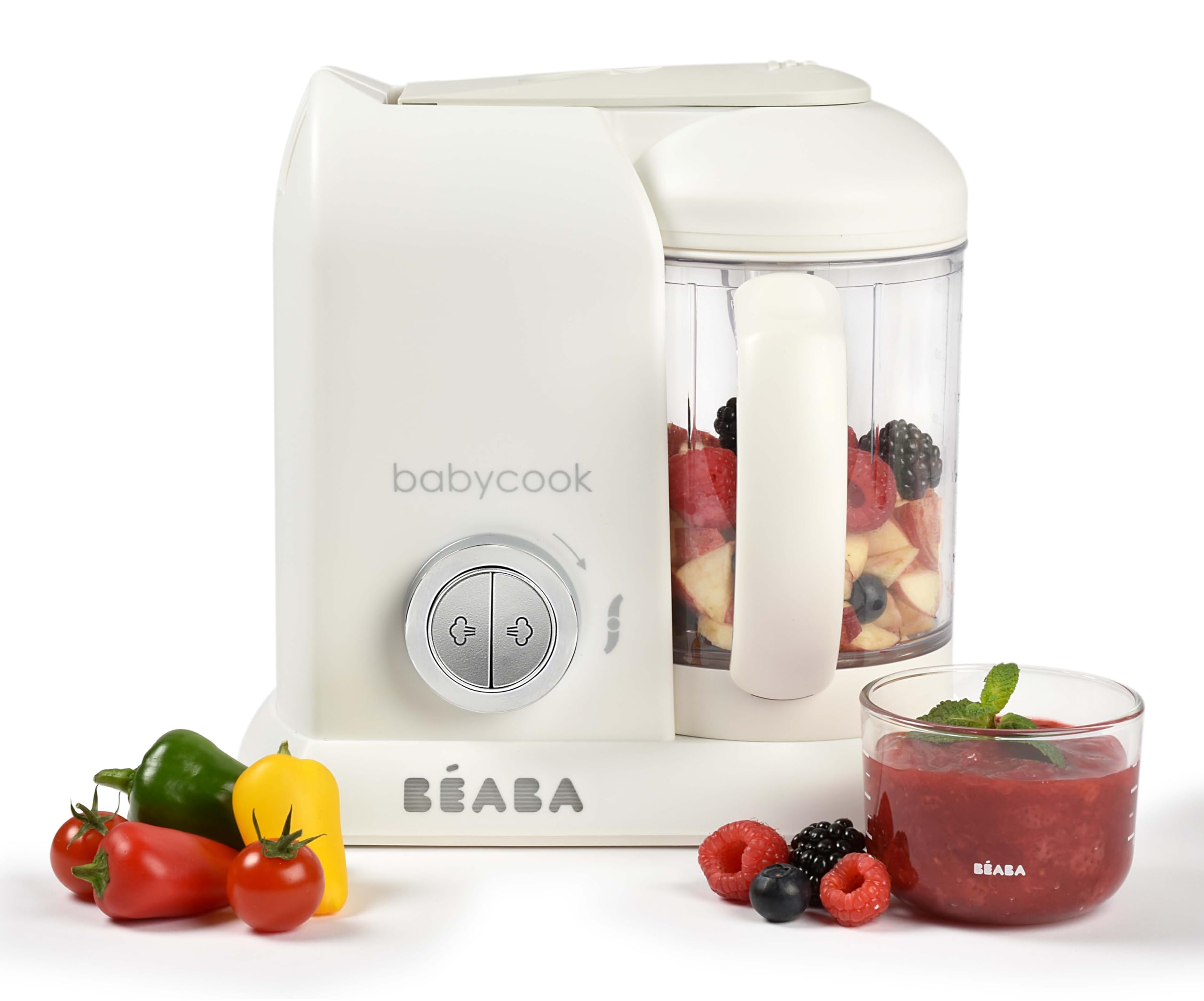 Beaba Babycook Solo steam basket enables quick meals for baby prep