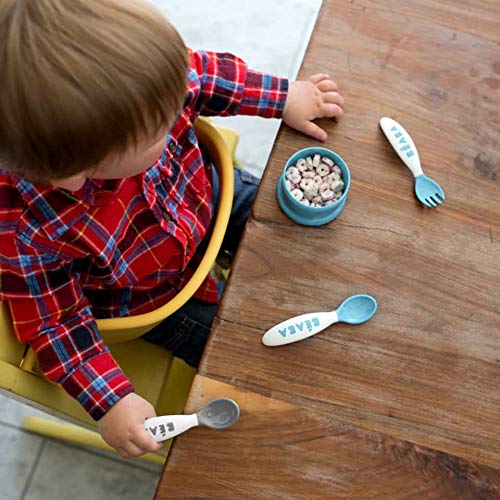 BEABA Breeze 10-piece cutlery used at mealtime to foster independent feeding.