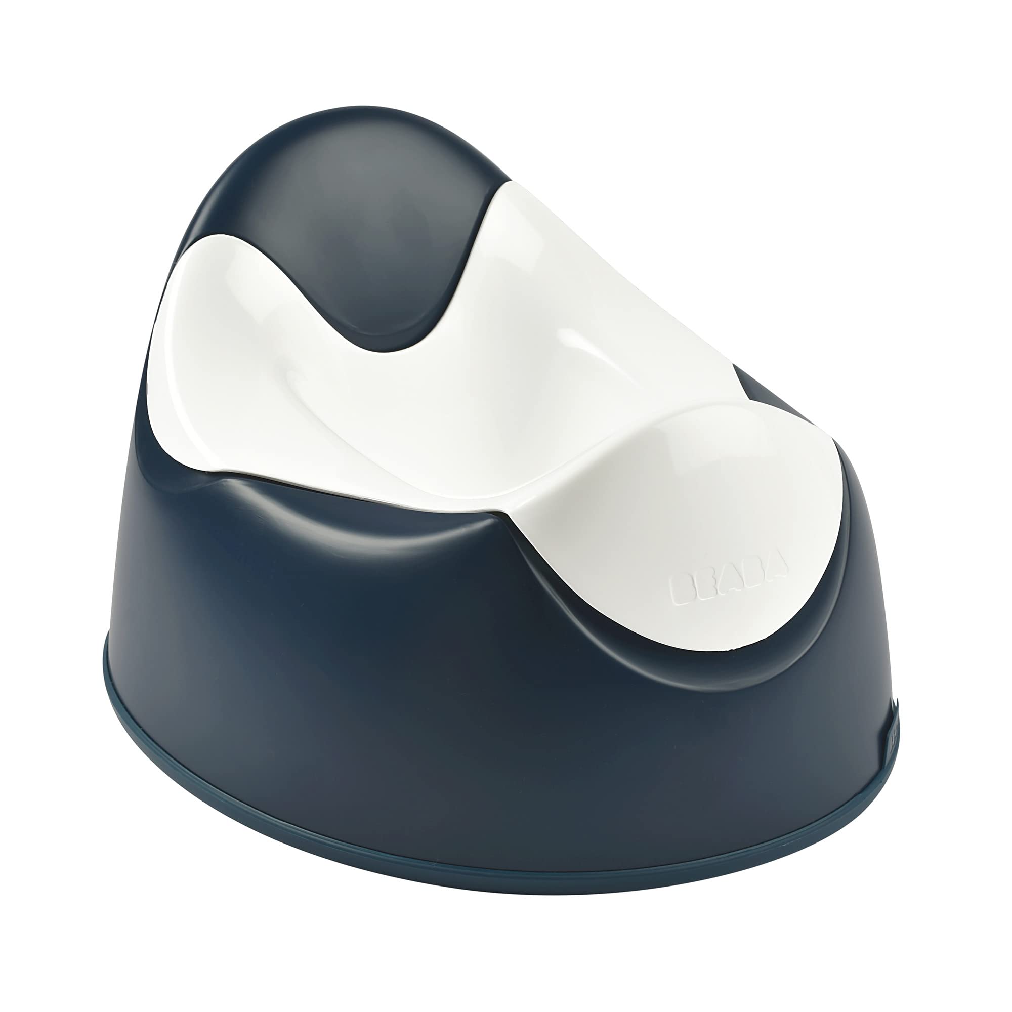 BEABA ergonomic training potty Midnight seat closeup showing comfortable toddler seating