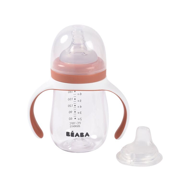 BEABA interchangeable nipple and silicone spout support progression