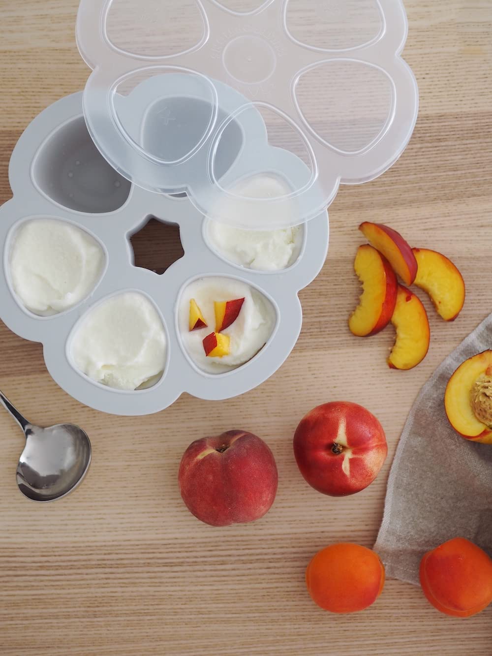BEABA cloud-oven-safe silicone works from freezer to oven up to 425°F.