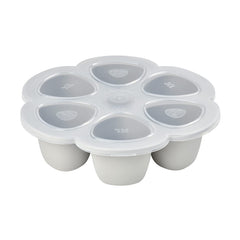BEABA Multiportions tray with clip-on lid for convenient baby meal prep and storage.