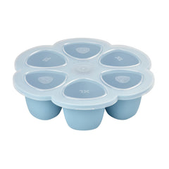 Beaba Multiportions tray with clip-on lid, six 3oz portions for organized meals.
