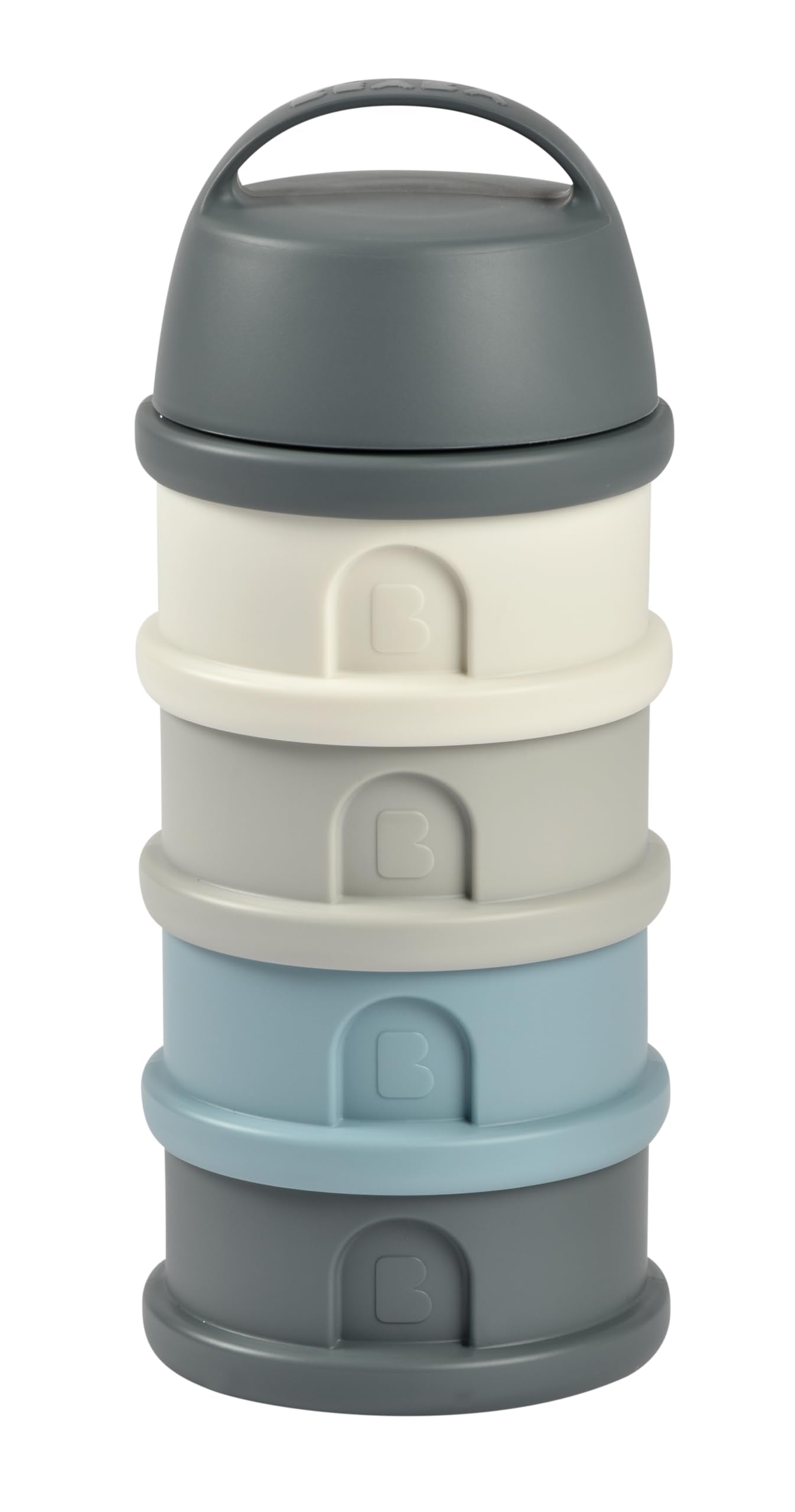 Beaba Rain formula container with four compartments for on-the-go portions.