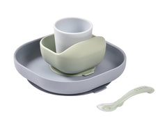 Beaba silicone baby bowl Rain with non-slip base for mess-free feeding.