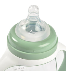 BEABA silicone-nipple-sage features soft silicone nipple for familiar feeding feel.