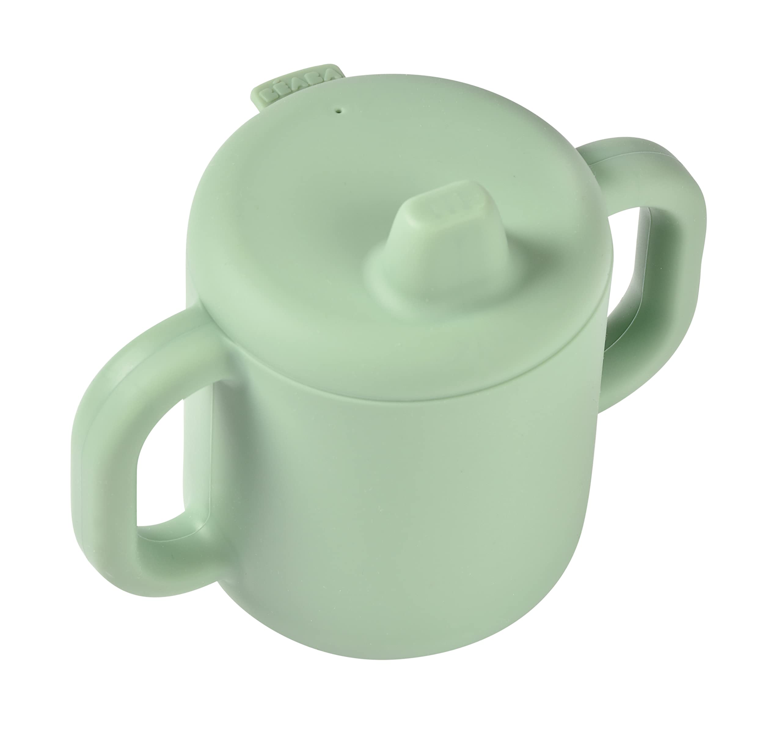 Beaba sippy cup handles promote secure grip during early self-feeding