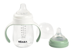 BEABA spill-proof lid close-up shows mess-free meals for busy parents.