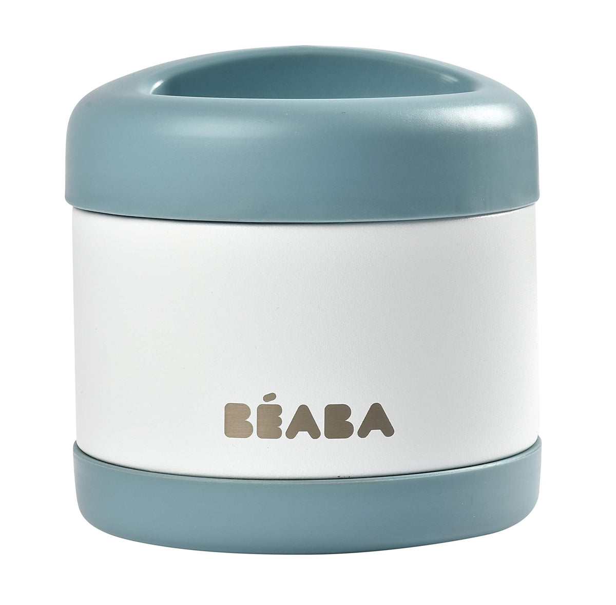 Béaba 16 oz insulated food jar cap close-up showing leakproof seal for lunches.