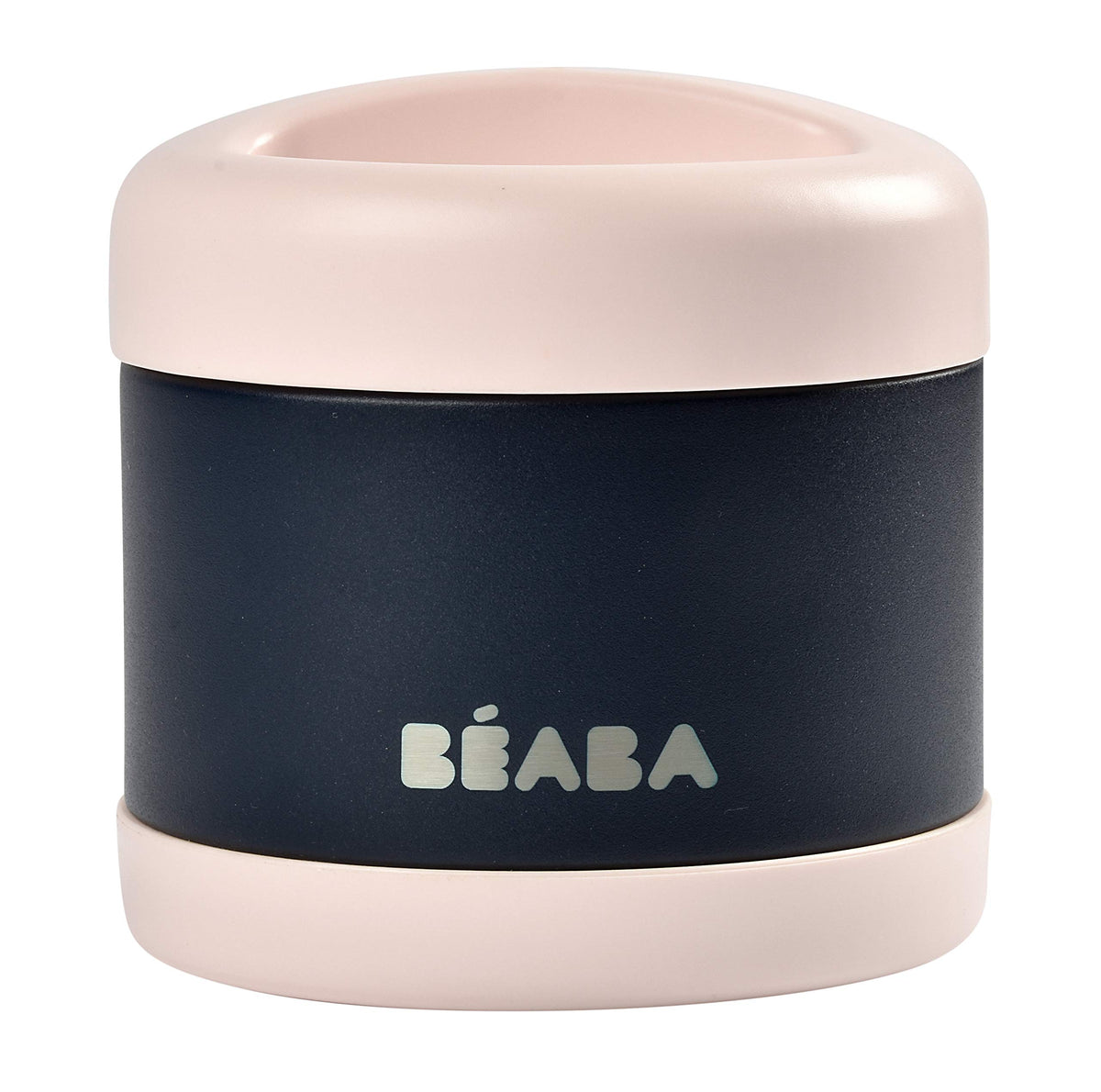 Beaba Midnight insulated jar open view highlights wide mouth for easy filling.