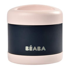Beaba Midnight insulated jar open view highlights wide mouth for easy filling.