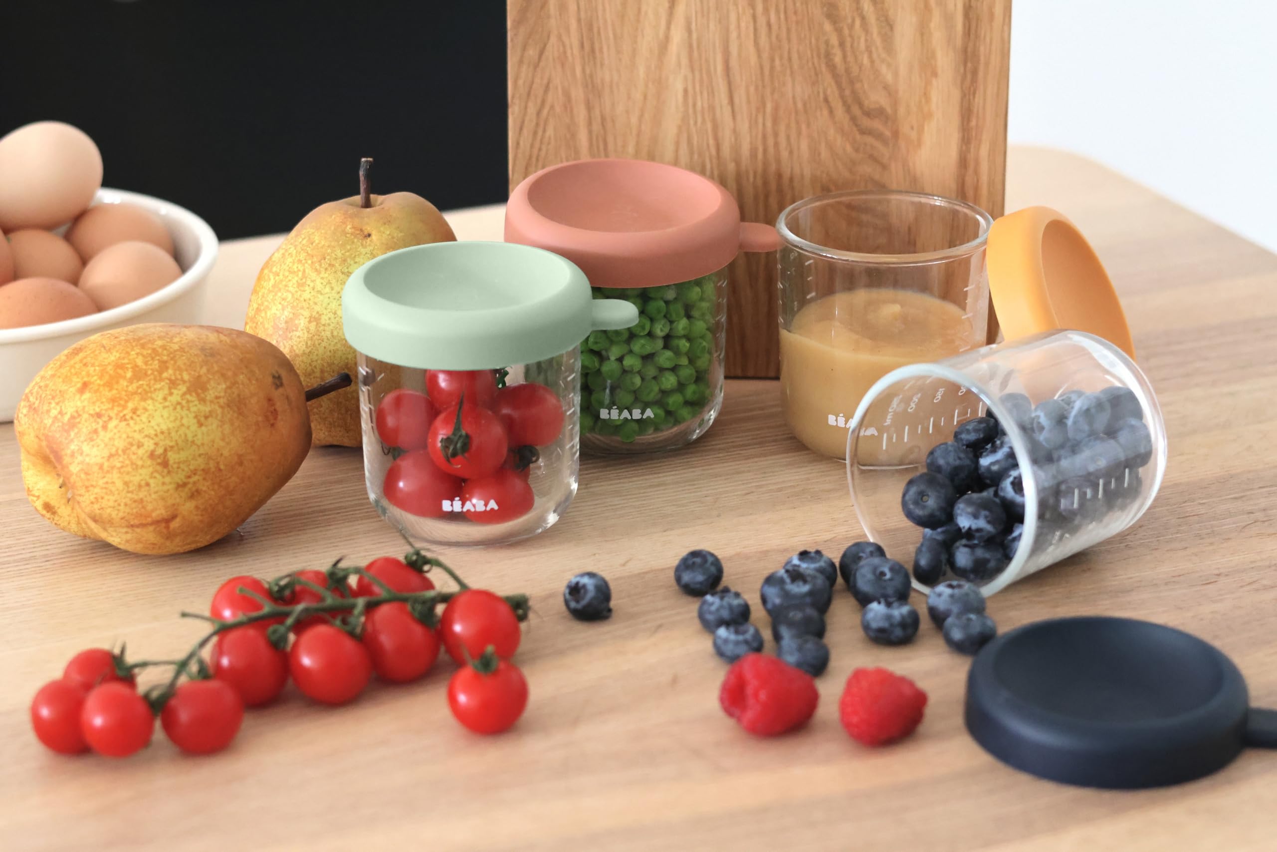 Béaba Sunrise jars are freezer safe for long-term storage