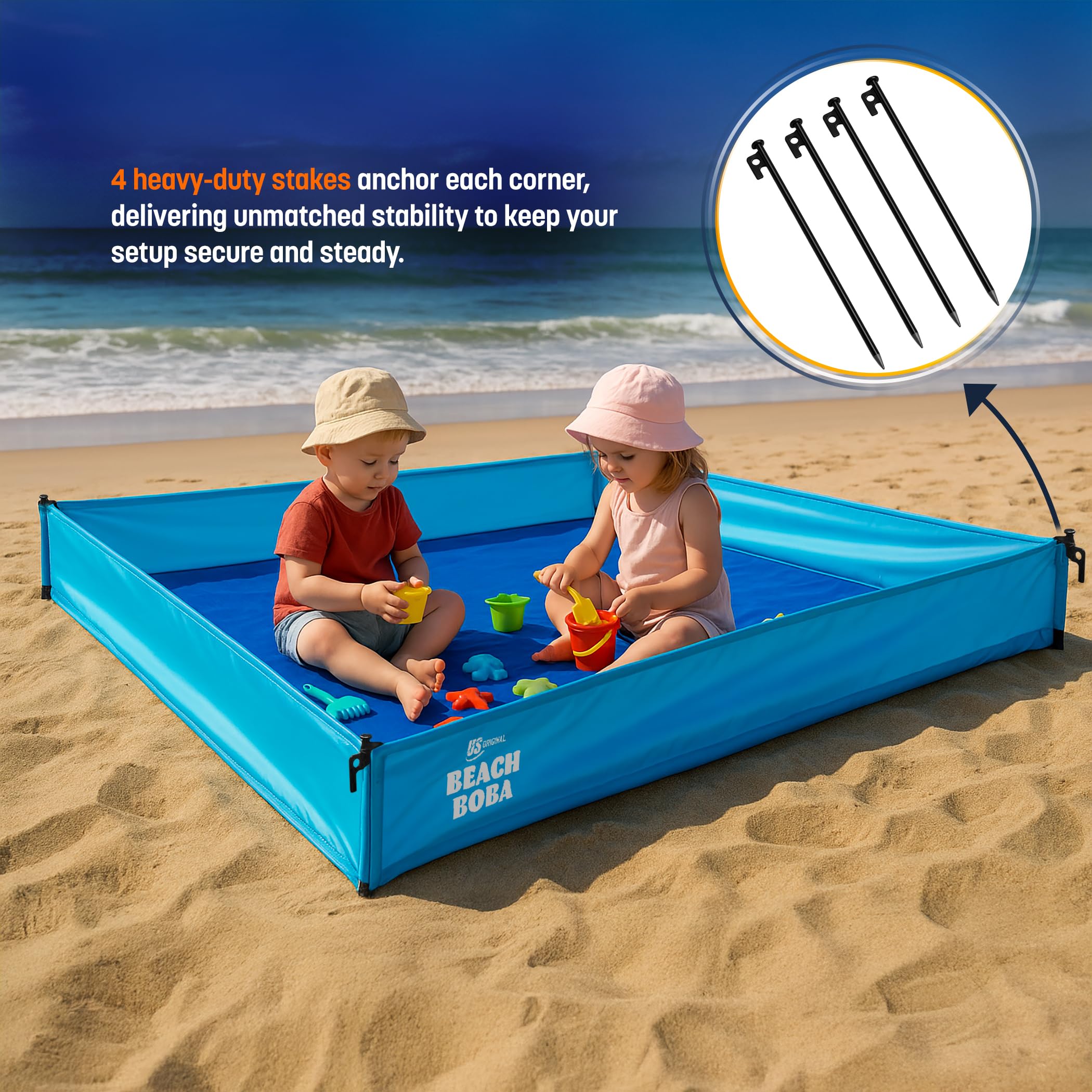 BeachBoba drawstring storage bag makes packing and transport effortless.