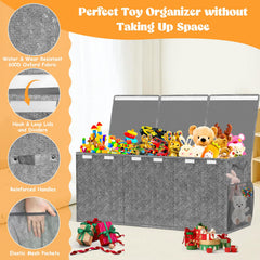Beadsky extra large toy box with dust-protected lid keeps toys clean between play sessions.