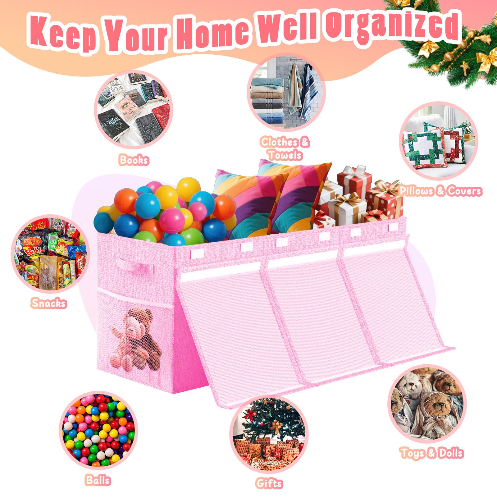 Beadsky nonwoven fabric toy bin demonstrates durable, easy-clean storage.