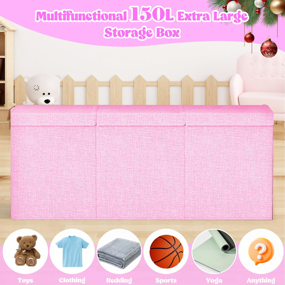 Beadsky sturdy-frame toy box features reinforced sides for daily kid use.