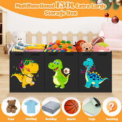 Beadsky toy box detachable divider allows flexible organization of toys and blankets.