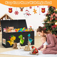 Beadsky toy box with lids dustproof feature keeps dust away from contents.