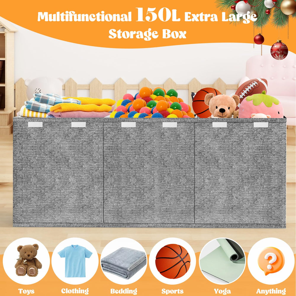 Beadsky toy box sturdy nonwoven fabric resists daily kid-level wear for long-lasting use.