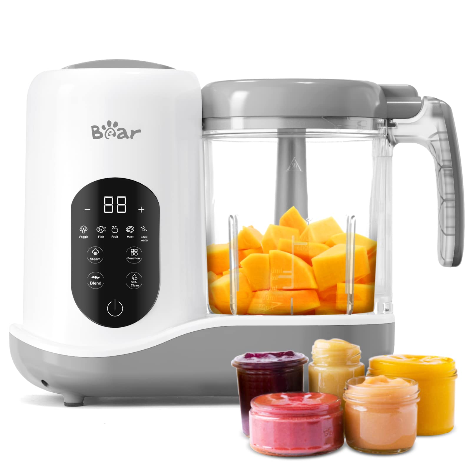 Bear 2024 baby food maker front view for easy one-step meal prep