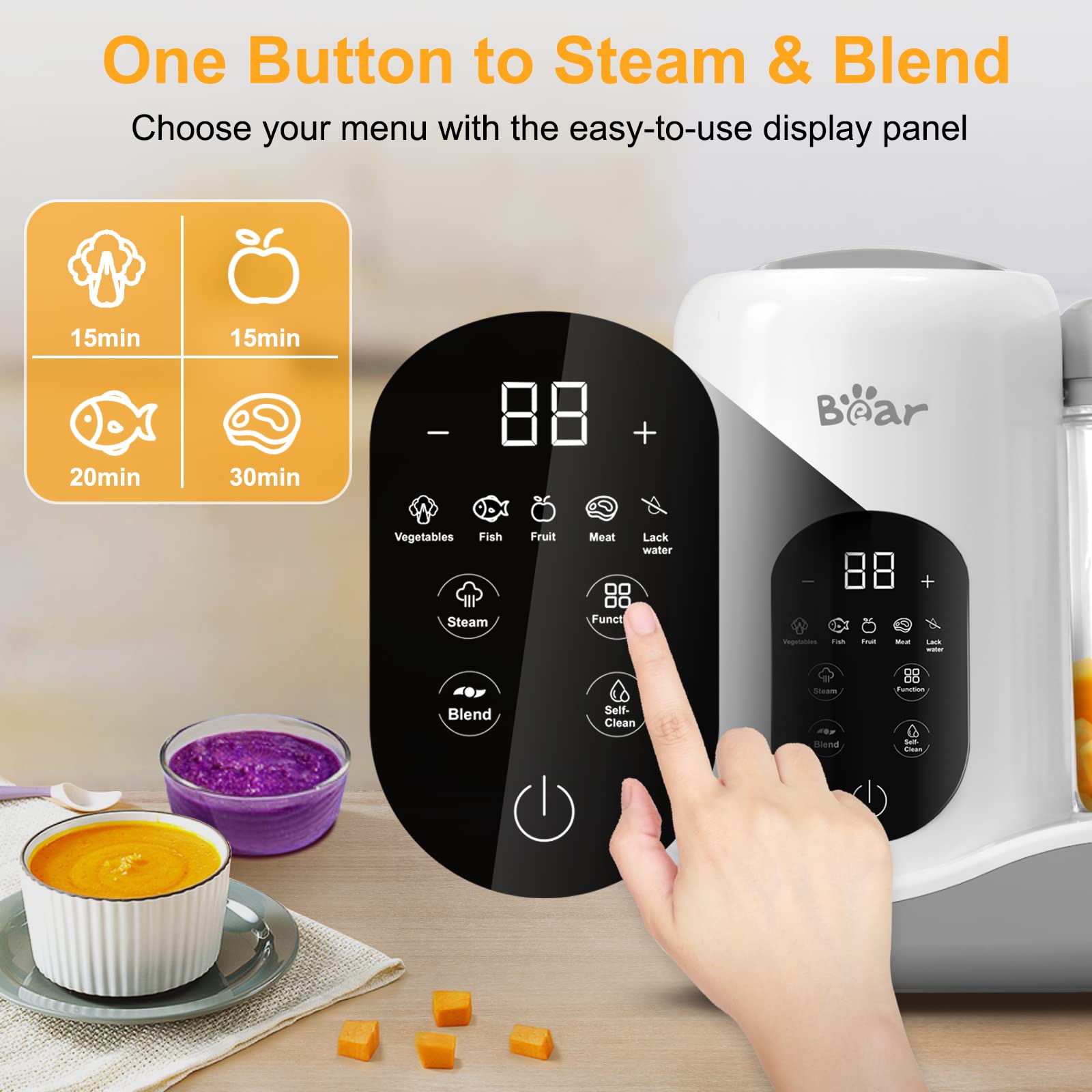 Bear 2024 steamer bowl image highlighting nutrient-preserving cooking