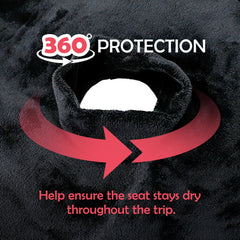 Bear and Care car seat pad protector provides waterproof coverage for spills.