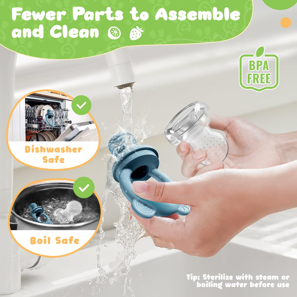 Bear Baby 360° leak-proof feeder design minimizes spills.
