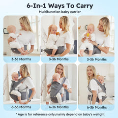 Bear Baby Carrier M-position demonstrates natural leg alignment for comfortable front or back carries.
