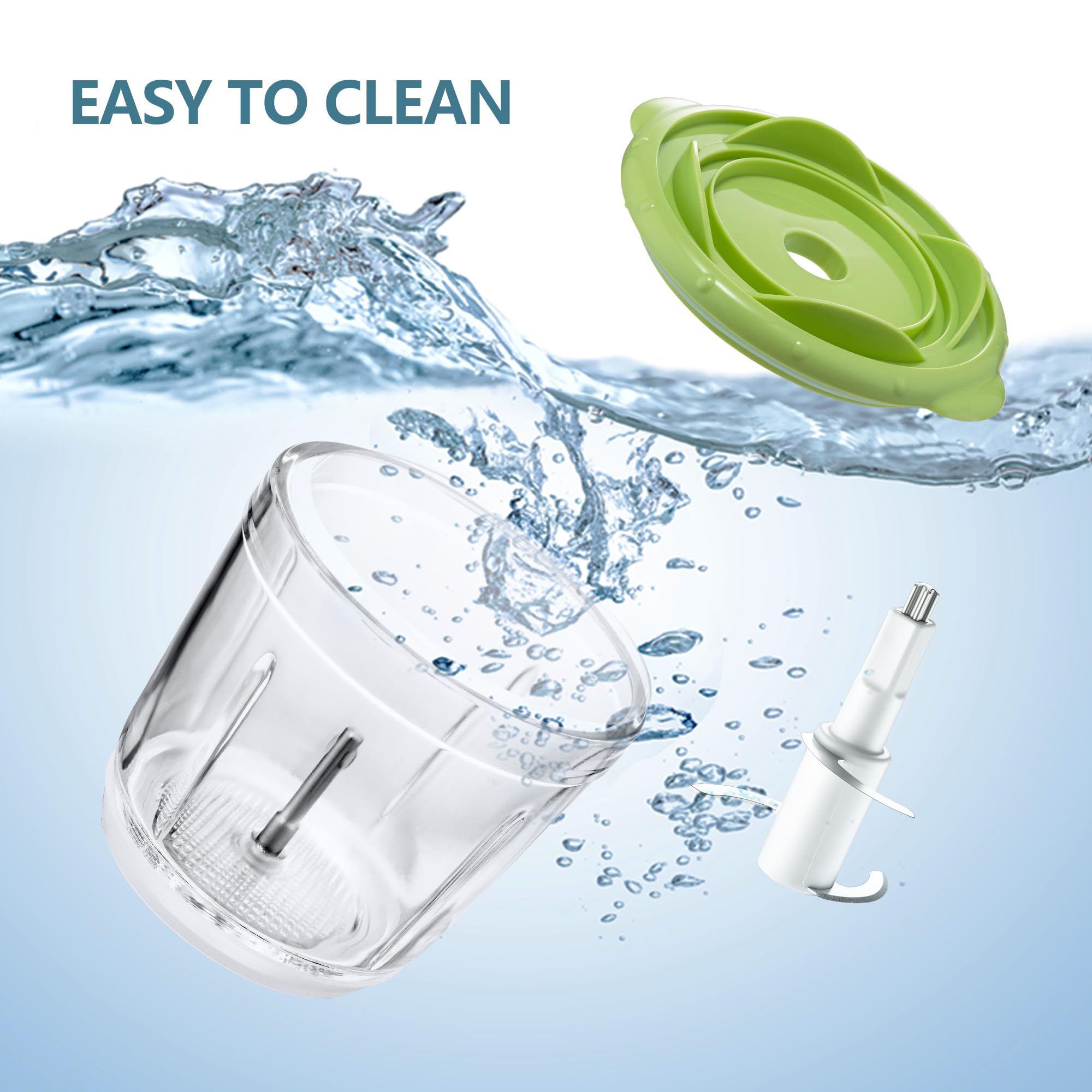 Bear Baby Food Blender blades in stainless steel for durable blends.