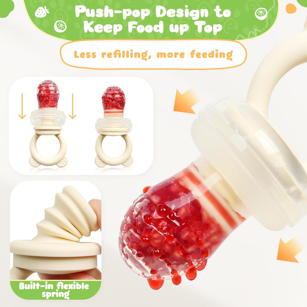 Bear Baby freezer tray lid on demonstrates storage capability for fresh or frozen bites.