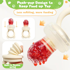 Bear Baby freezer tray lid on demonstrates storage capability for fresh or frozen bites.