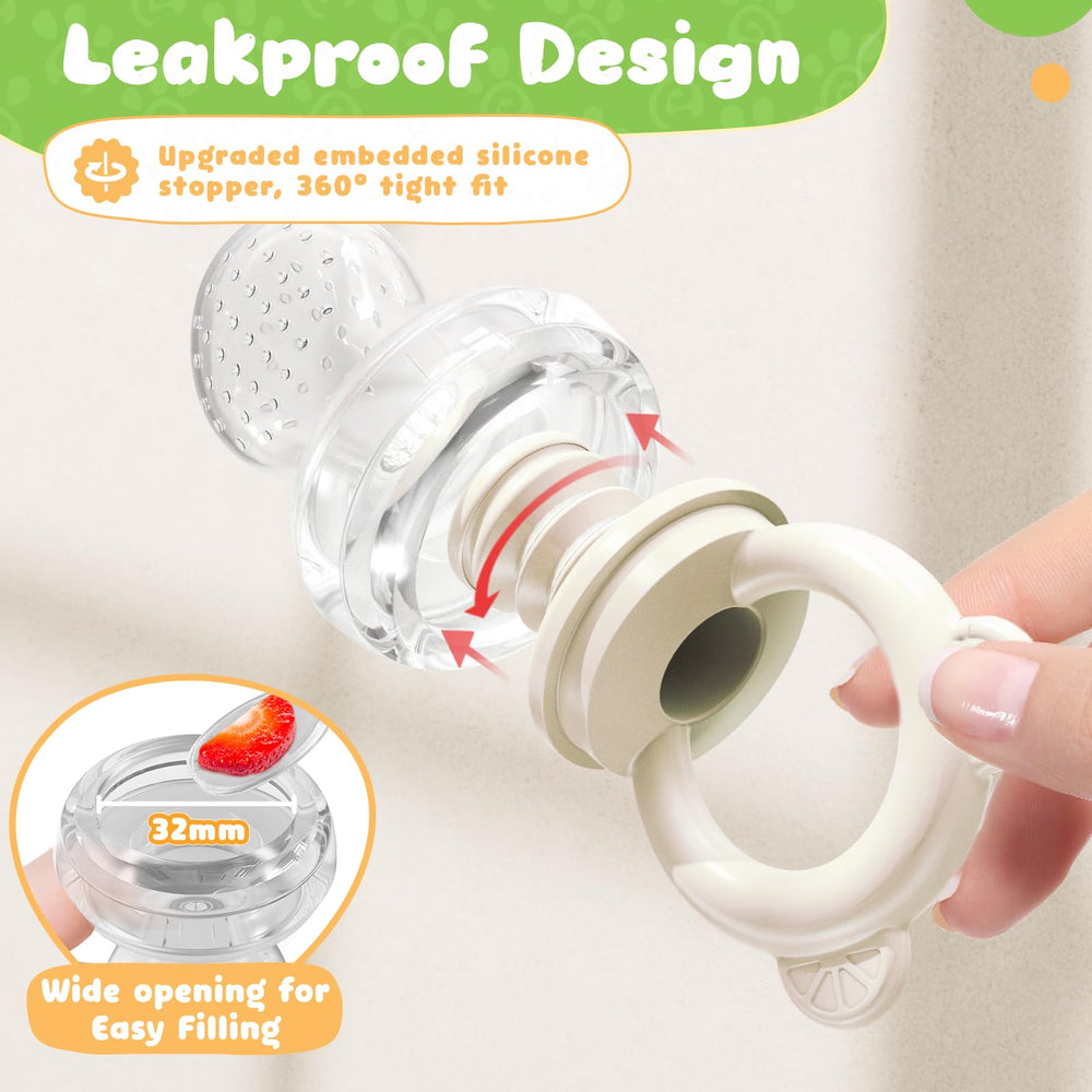 Bear Baby teether silicone top helps soothe gums during feeding.