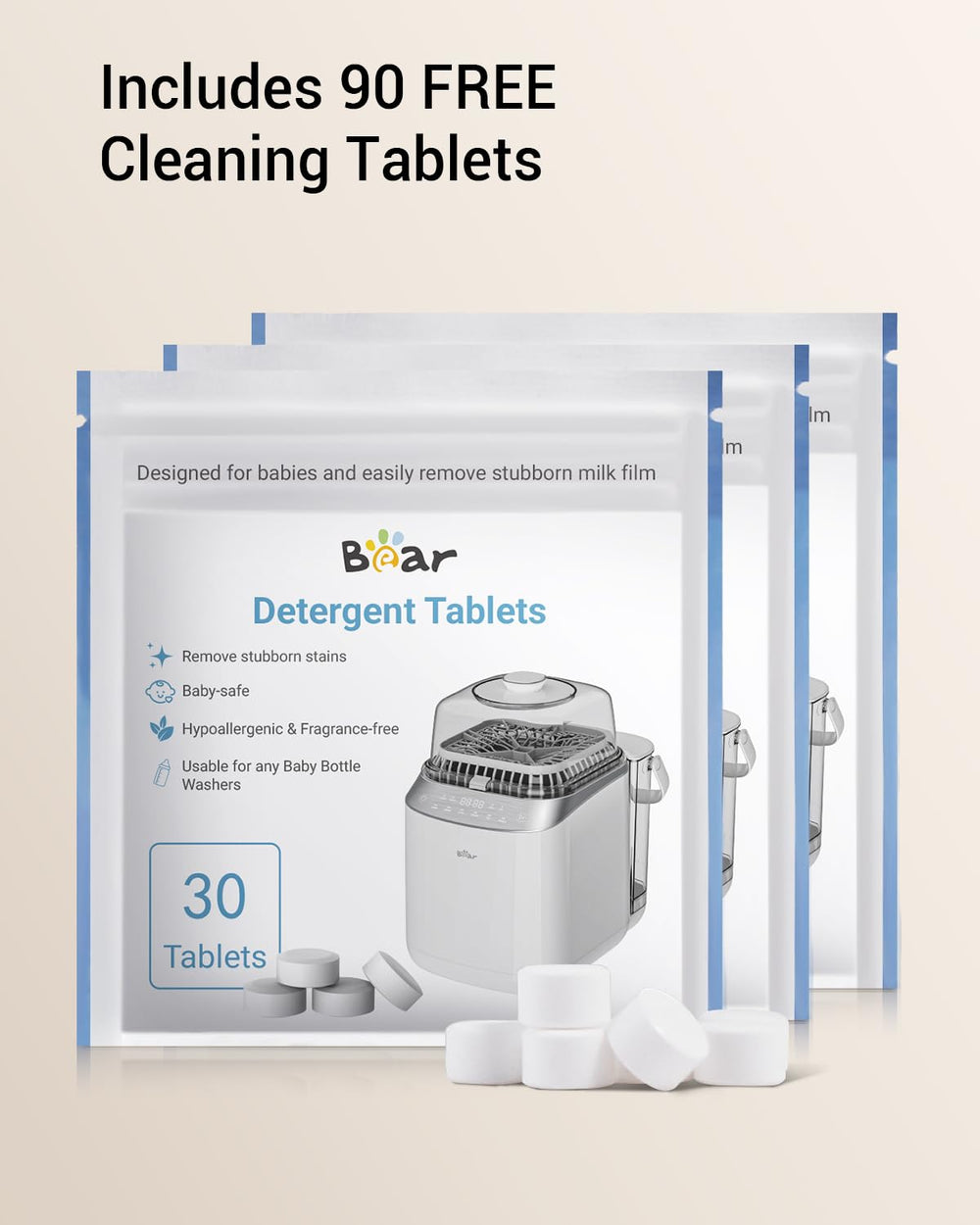 Bear Bottle Washer Pro compact storage area keeps essentials organized.