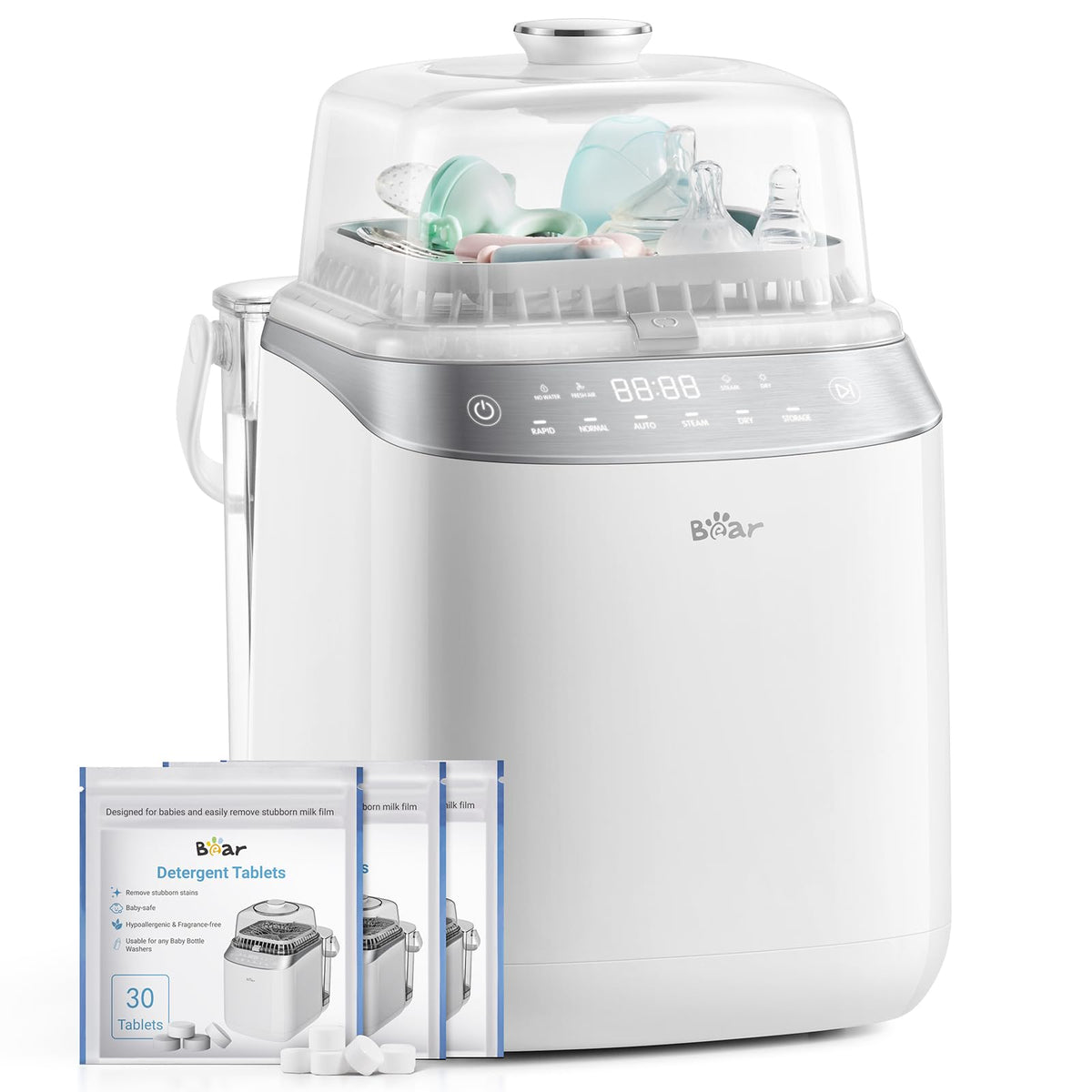 Bear Bottle Washer Pro top view shows compact footprint for quick cleaning.
