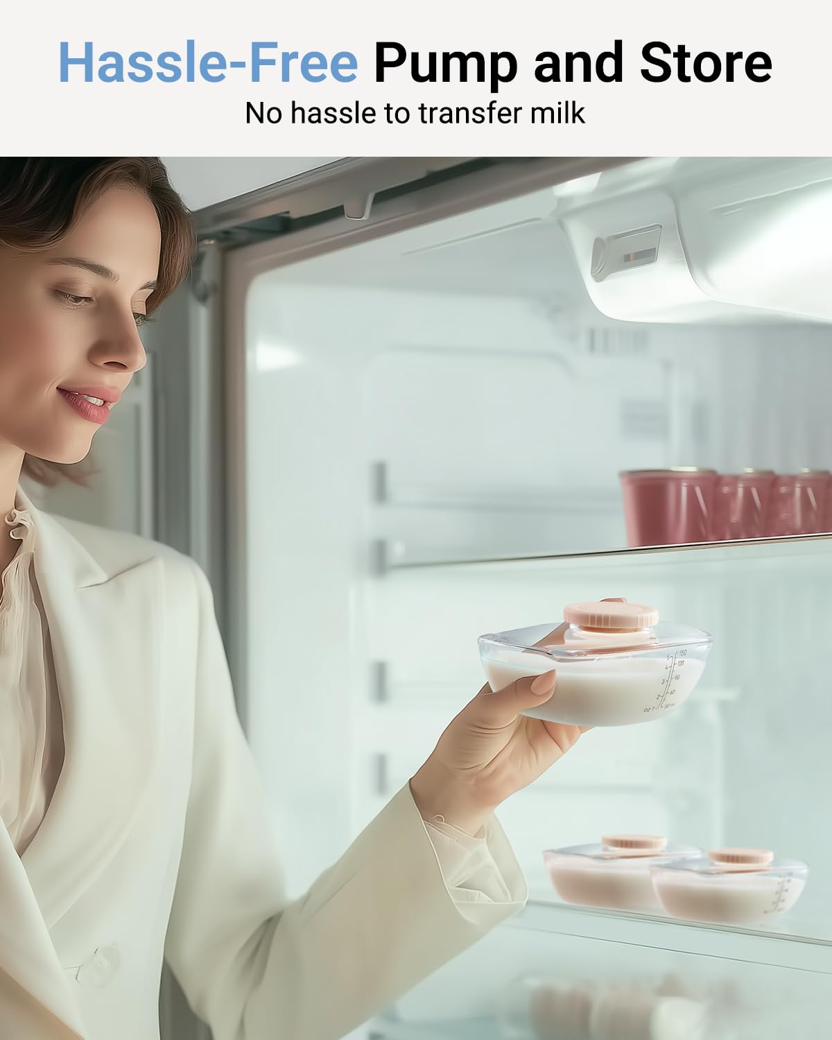 Bear Breast Pump lightweight wearable fits under a bra for mobility.