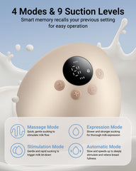 Bear Breast Pump strong suction illustration highlights efficient milk expression in quiet operation.