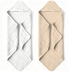 Bear Rocket hooded baby towel absorbent close-up showing plush organic cotton softness